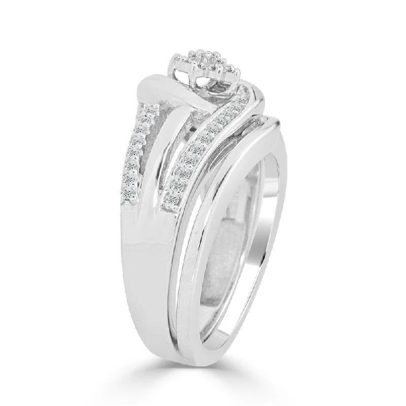 Perfect Tailoring Auriya Contemporary Round 1/4ct TDW Diamond Engagement Ring Set 14k Gold Perfect Tailoring Auriya Contemporary Round 1/4ct TDW Diamond Engagement Ring Set 14k Gold