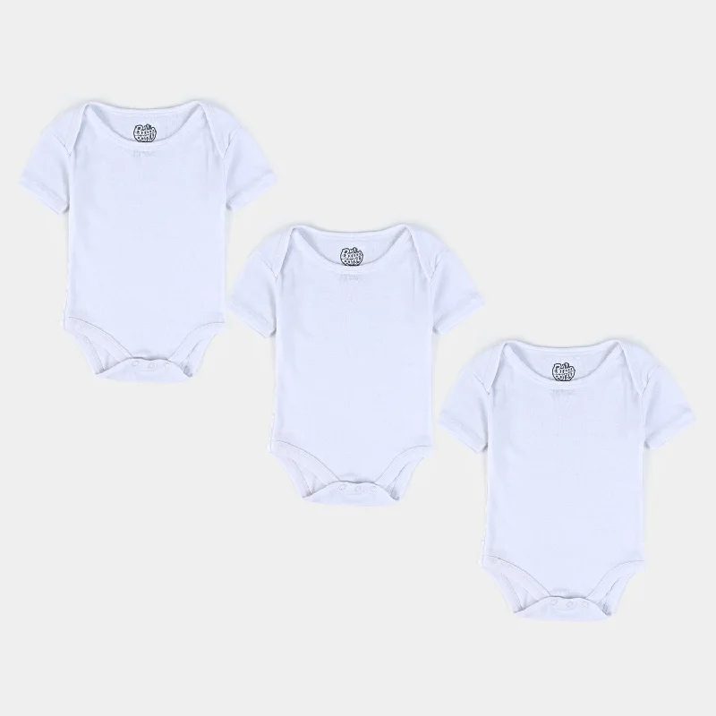 Elegant And Elegant Pack OF 3 Infant Pure Cotton Body Suit