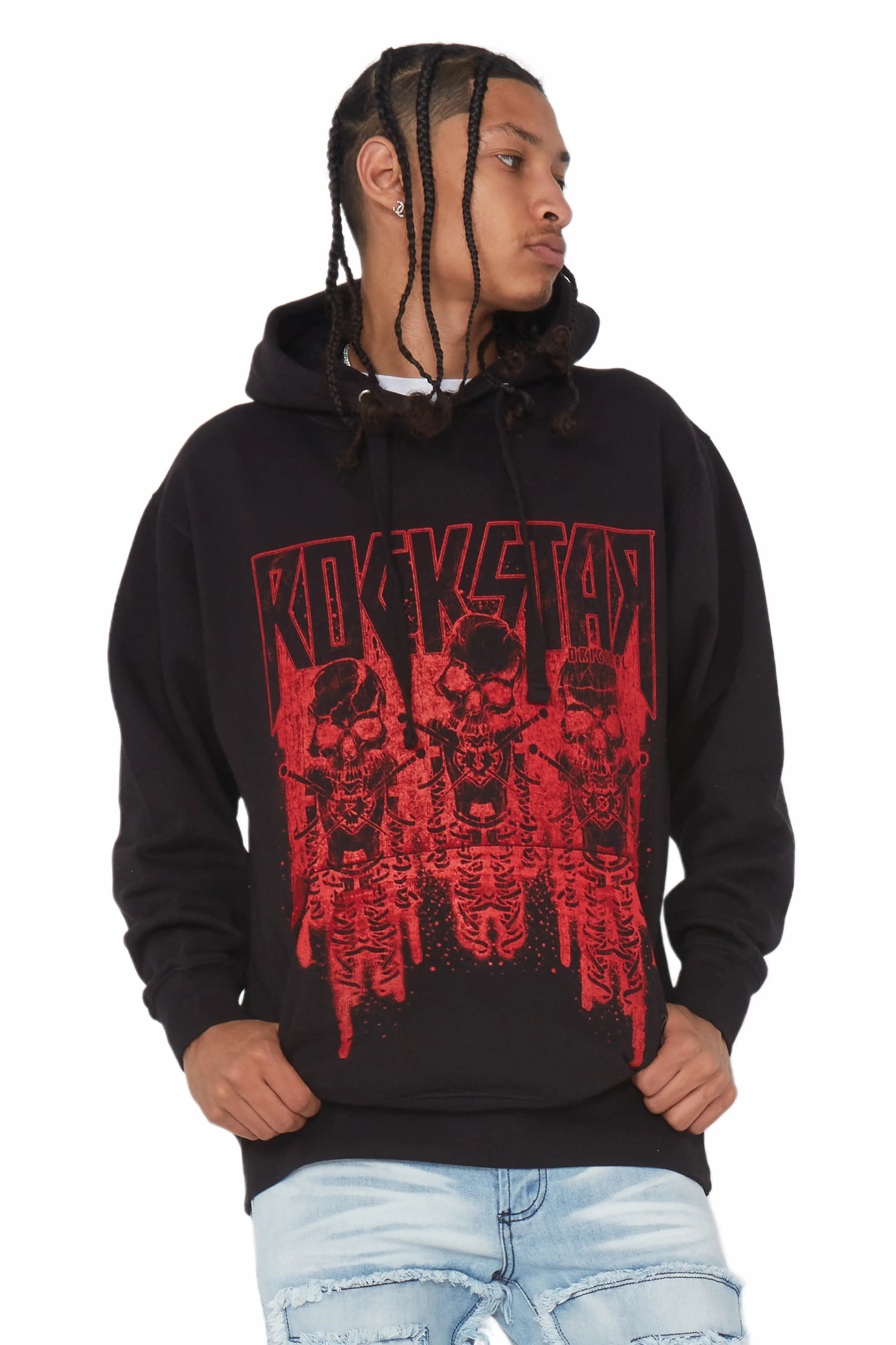 Dynamic Fashion Sabbath Black Graphic Printed Hoodie