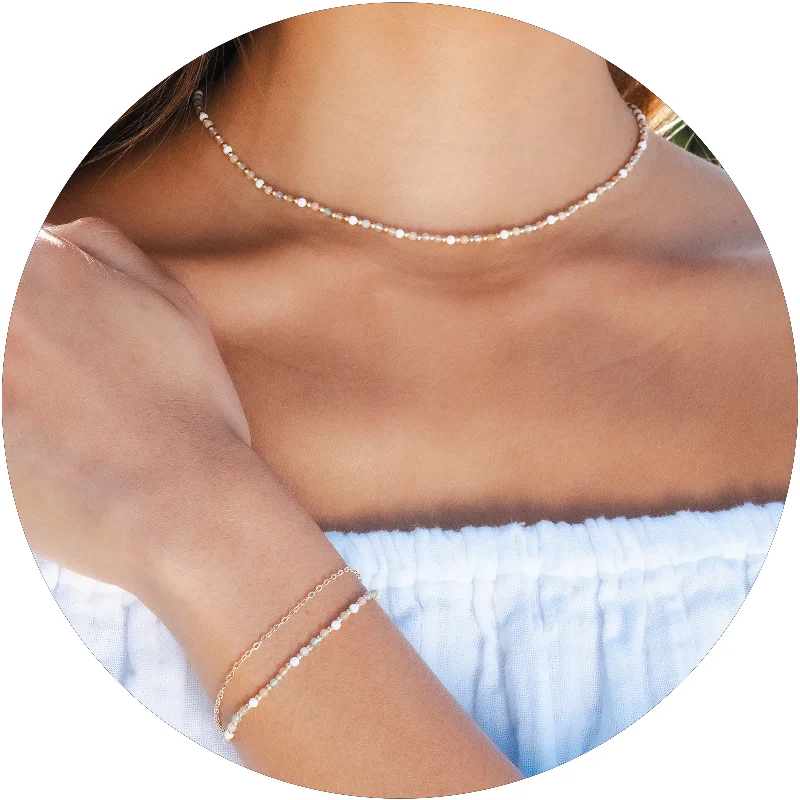 Classic Series Good Fortune + Growth 2mm Necklace + Layered Bracelet Set