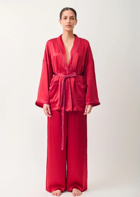 Youthful Street Fashion Joy Washable Silk Wrap Robe Top