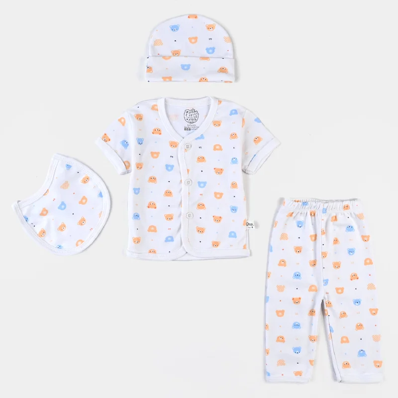 Minimal Style Infant Unisex Cotton Summer Suit 4PCs