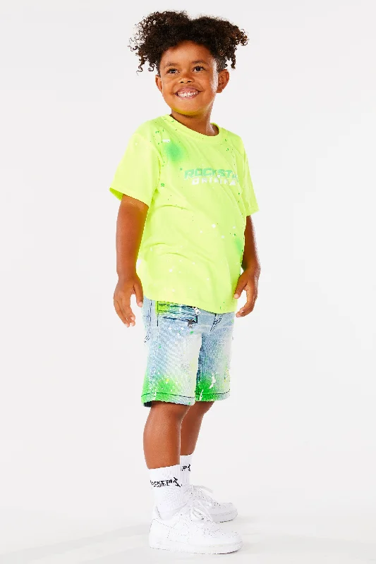 Versatile Wear Kids Sable Printed Short-Yellow