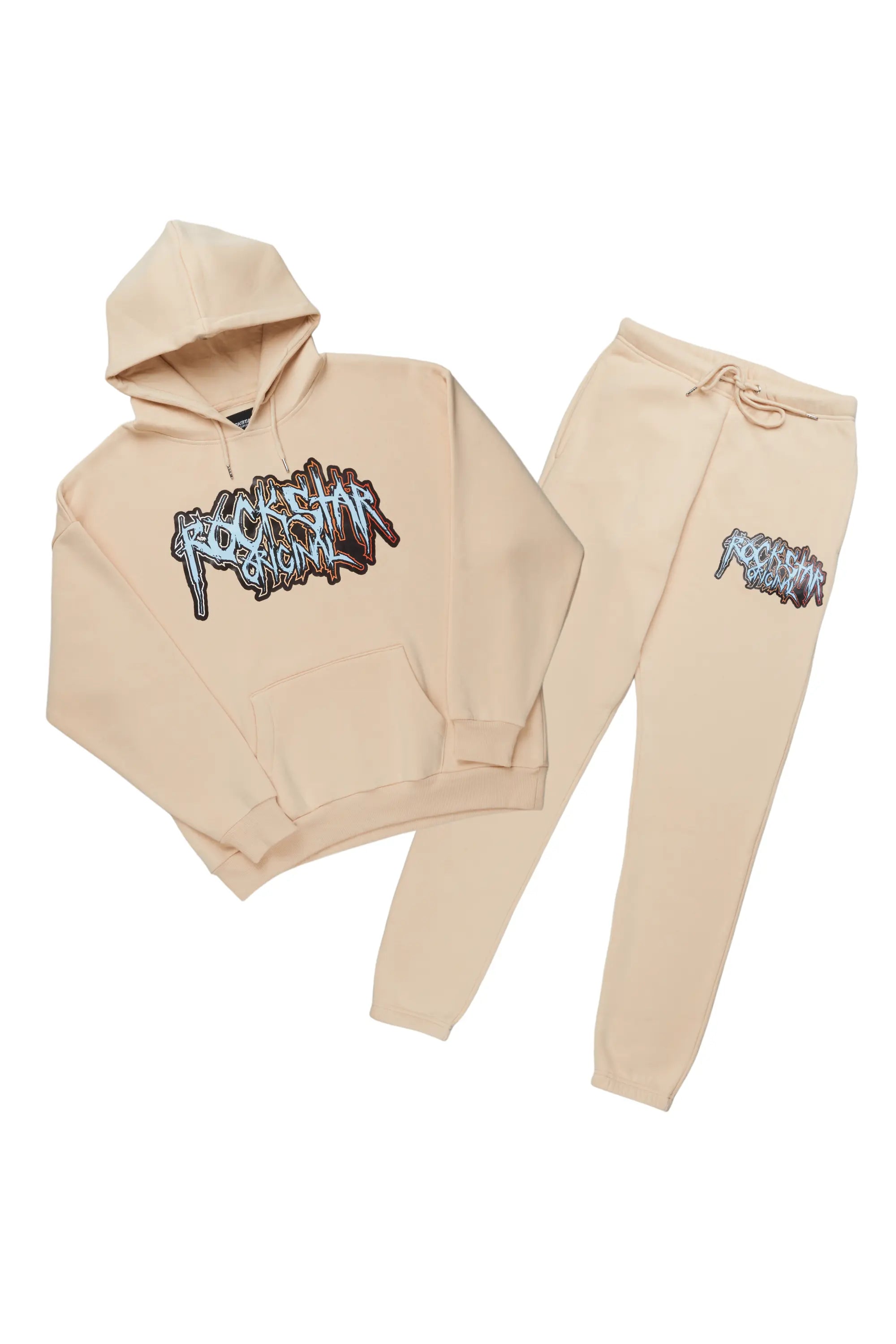 Cool Breeze At Night Andreas Beige Relaxed Fit Track Set