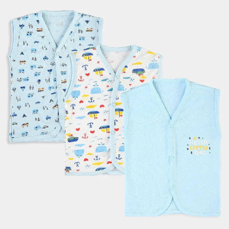 Elegant And Noble Baby Cotton Printed Vest 3Pcs Set
