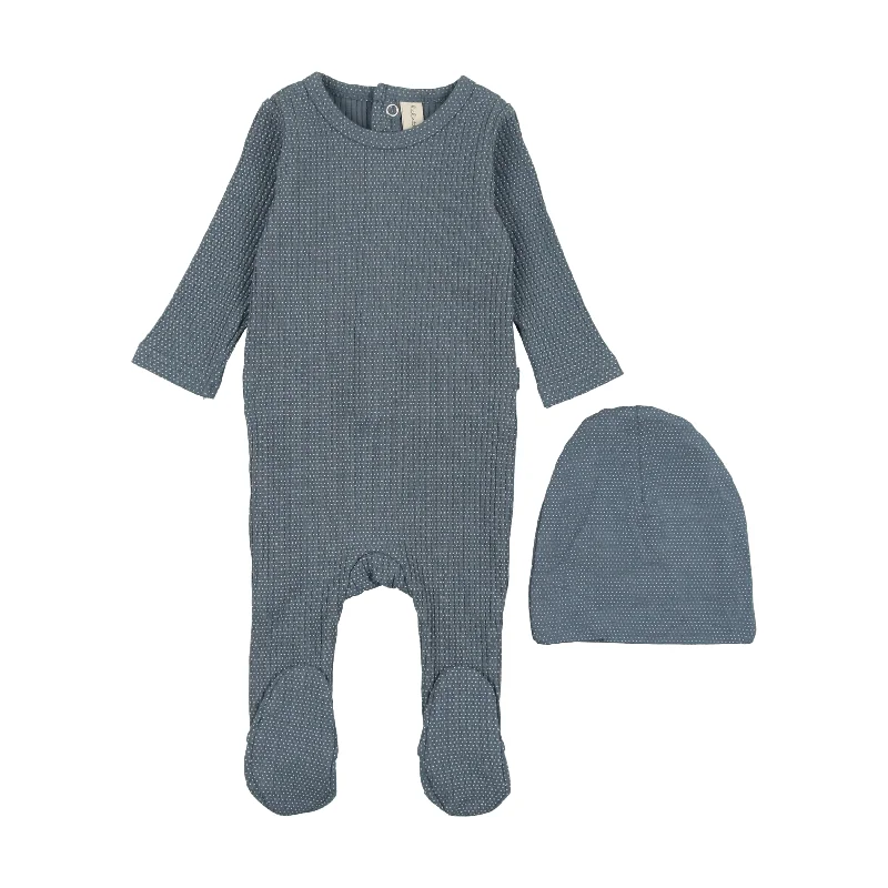 Effortless Style Dotted Rib Footie Set