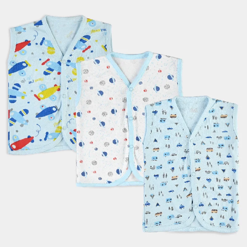 High-end Fabrics Baby Cotton Printed Vest 3Pcs Set