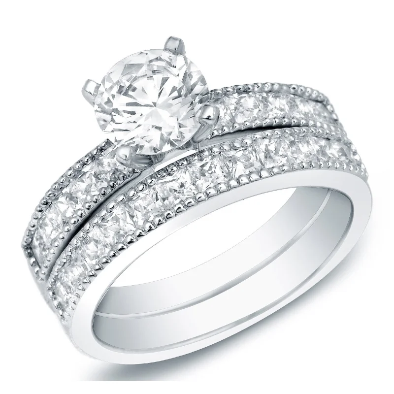 Tropical Style Auriya 14k Gold 2ctw Round Certified Diamond Engagement Ring Set Certified Tropical Style Auriya 14k Gold 2ctw Round Certified Diamond Engagement Ring Set Certified
