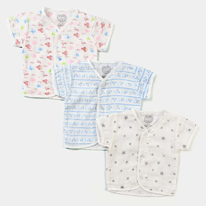 Outdoor Trend Pack of 3 Infant Summer Shirts | 0-3Months