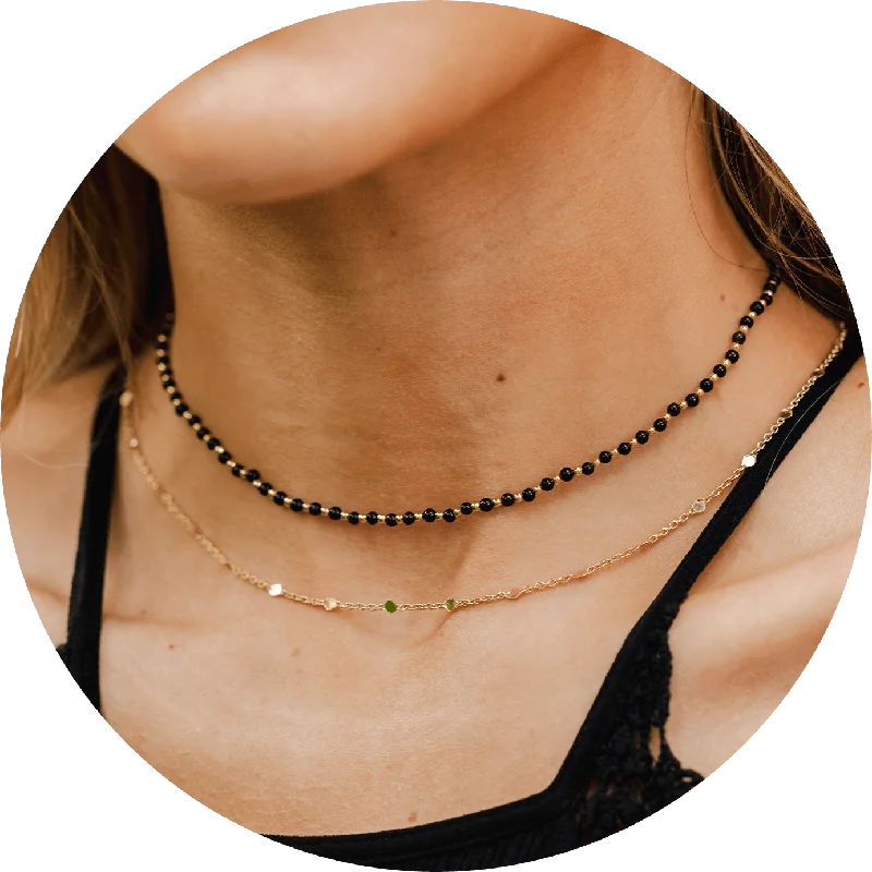 Cute Design Balance 2mm + Circles in the Sand Necklace Stack