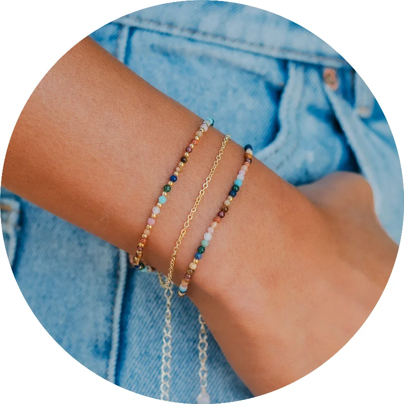 Diamond Series Master Healer 2mm Layered Bracelet Stack