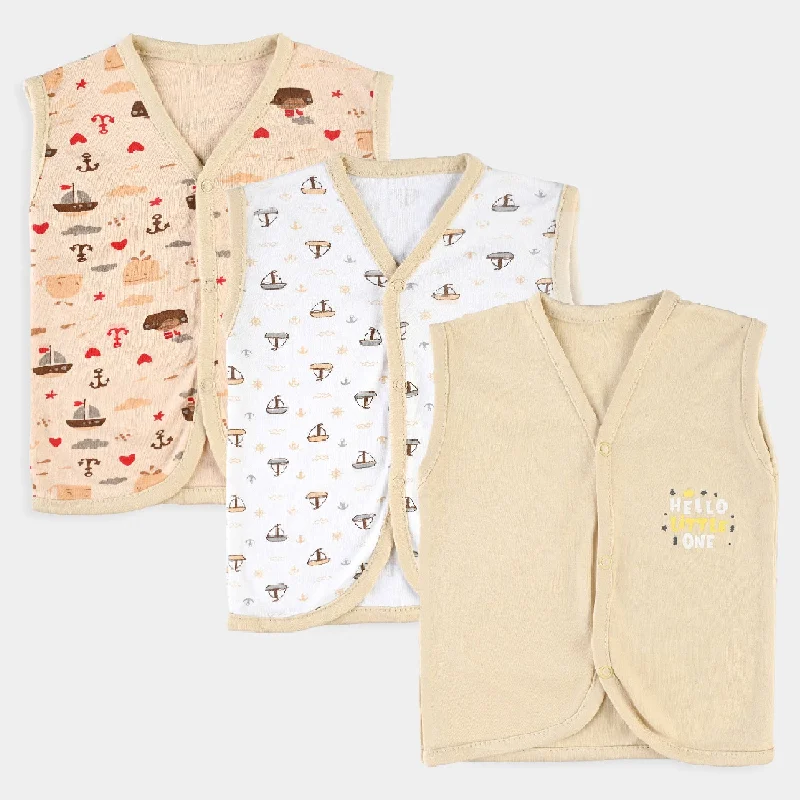 Cool Summer Baby Cotton Printed Vest 3Pcs Set