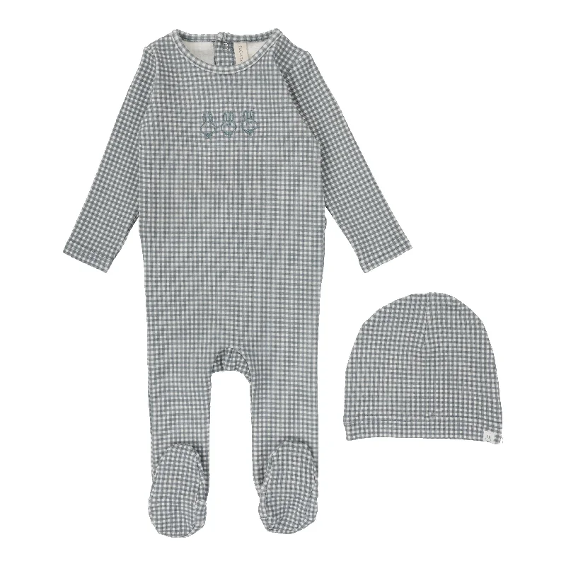 Energy Wear Gingham Bunny Footie Set
