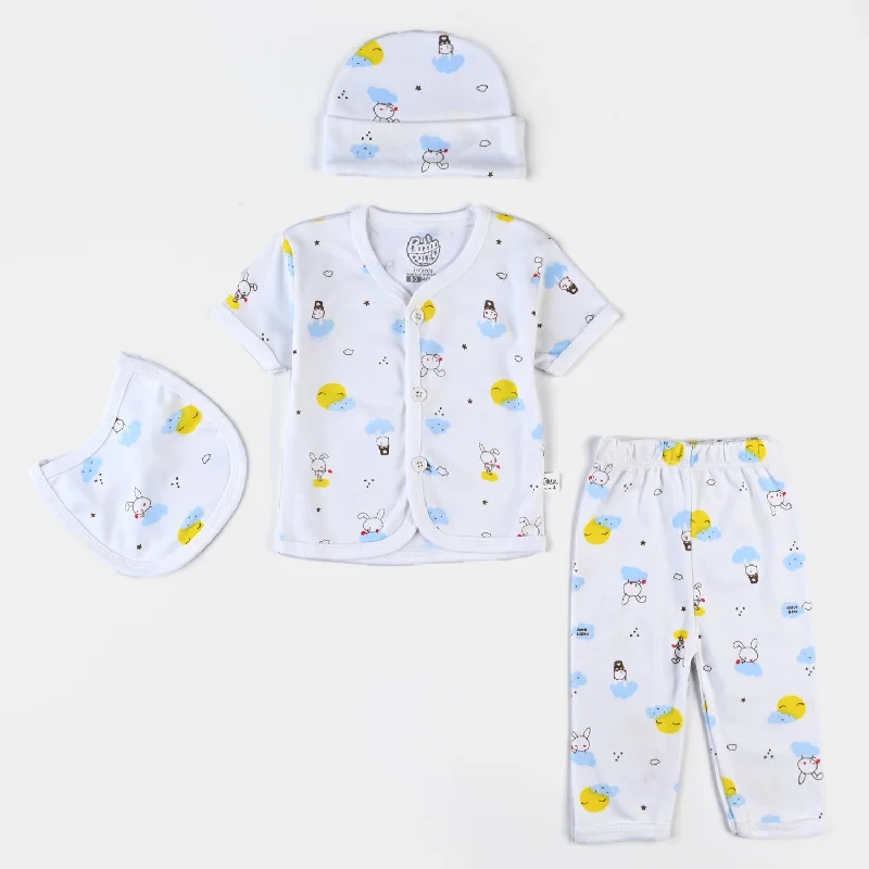 Classic Retro Infant Unisex Cotton Summer Suit 4PCs