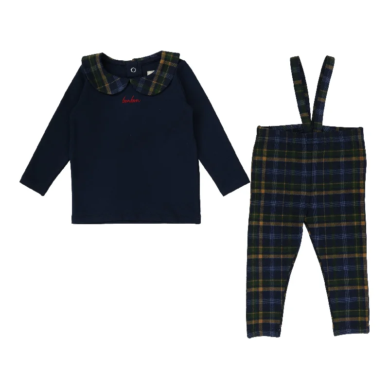 Youthful Style Plaid Girls Set