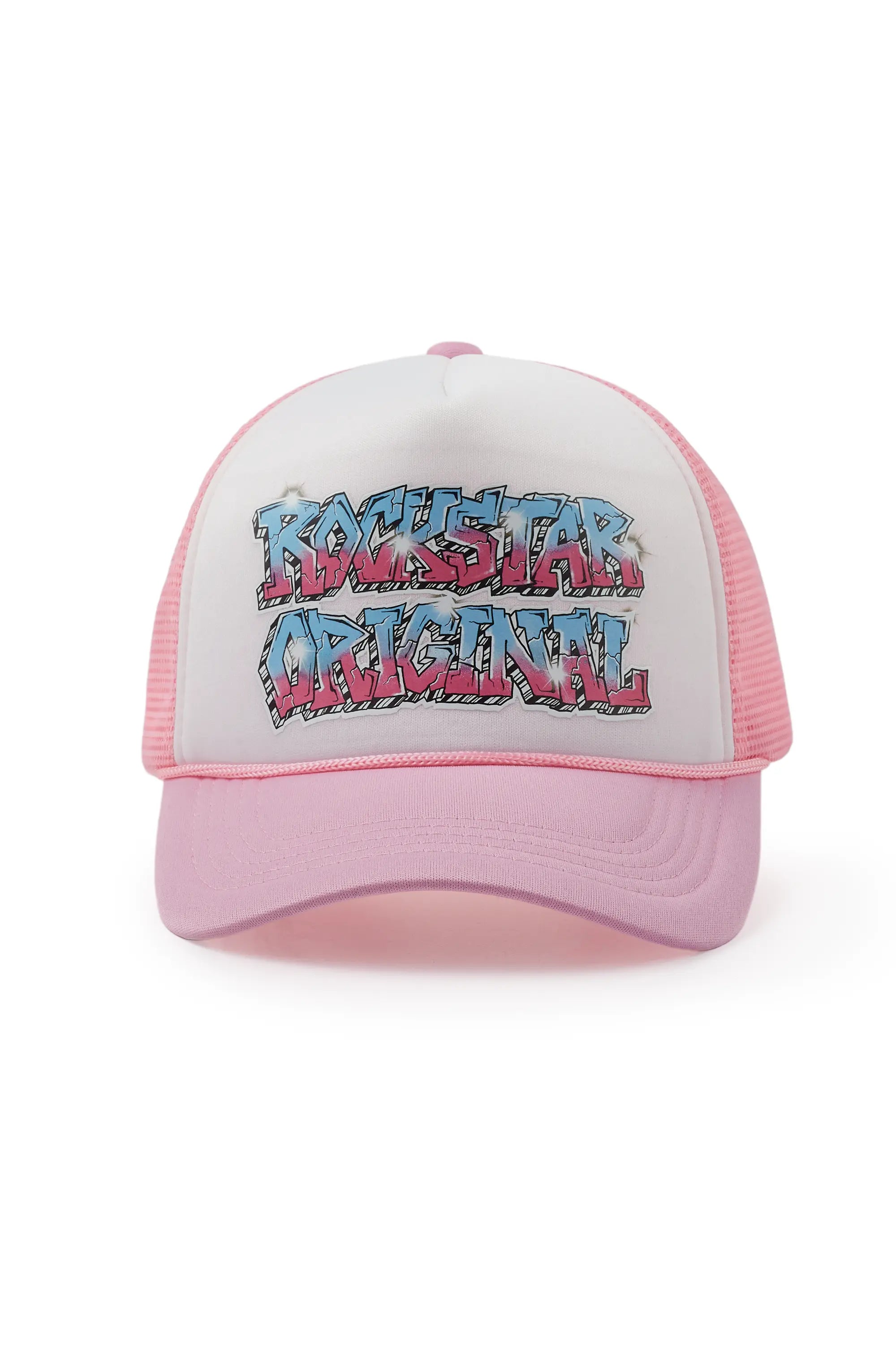 New Autumn And Winter Styles Quinton White/Light Pink Trucker Hat