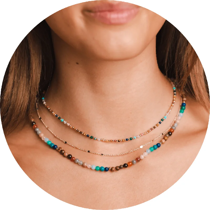 Fashion Selection 2mm + 4mm Master Healer Necklace Stack