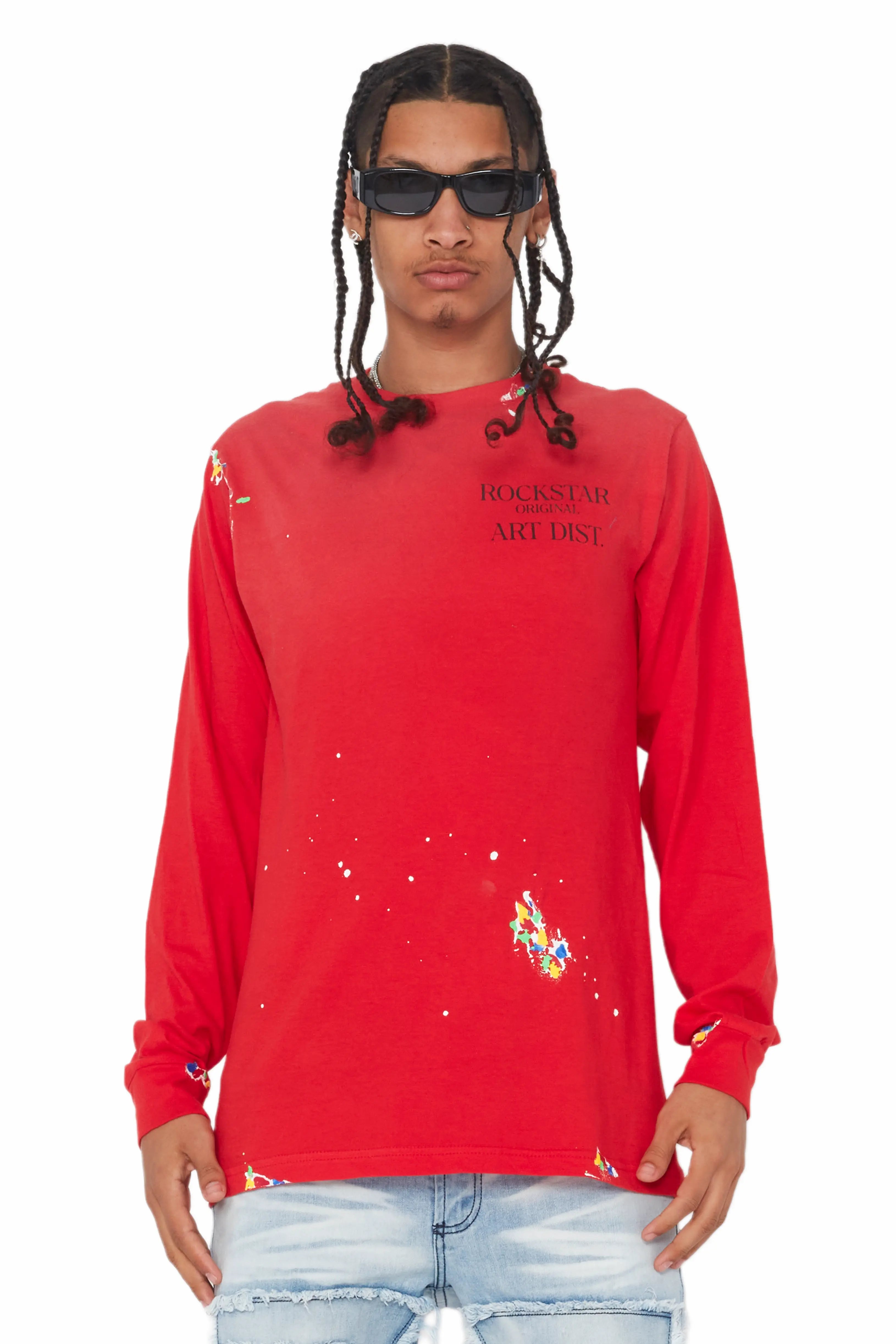 Modern Comfort Wear Palmer Red Long Sleeve T-Shirt