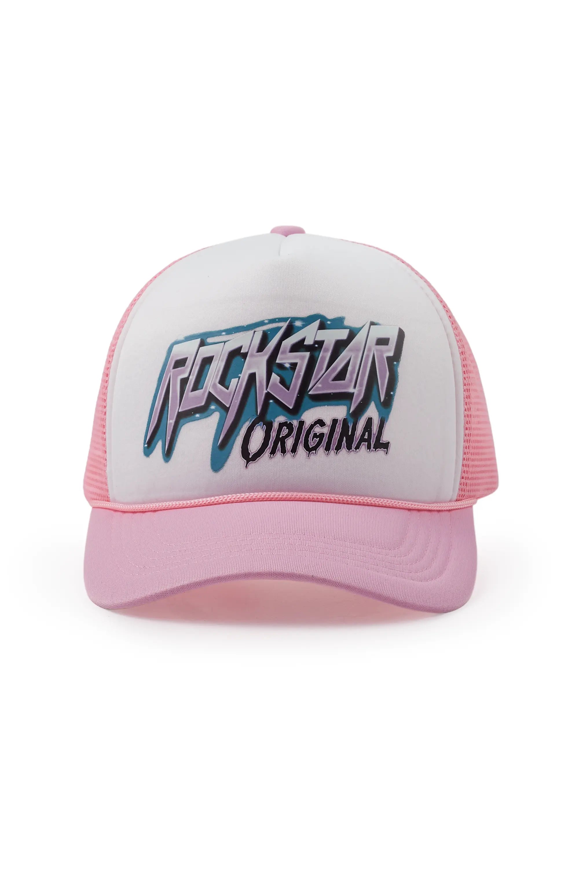 Short Design Darwin White/Light Pink Trucker Hat