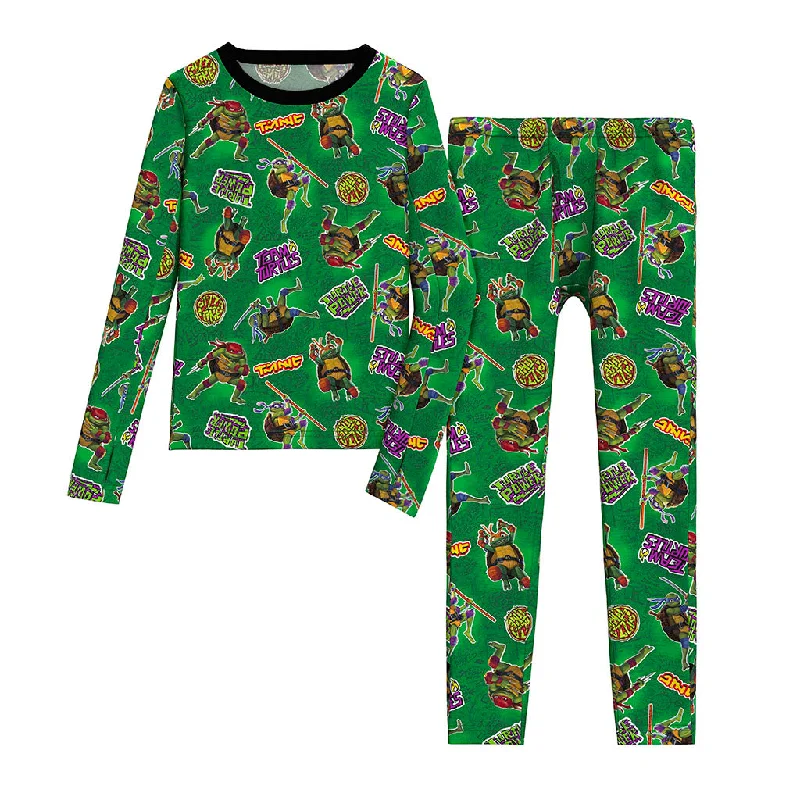 Elegant Wear Nickelodeon's Teenage Mutant Ninja Turtles Boys Stretch Poly 2 pc. Long Sleeve Crew & Pant Set