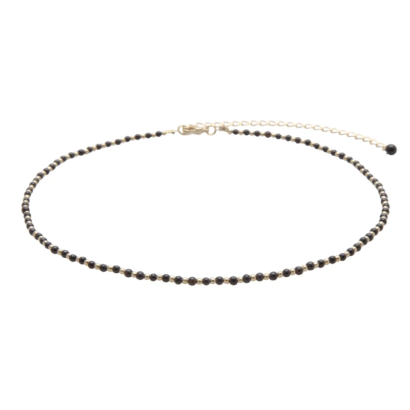Autumn Selection Onyx Necklace Stack in Gold