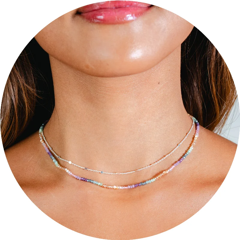 Light Dressing I Am Fierce Goddess + Circles in the Sand Necklace Stack