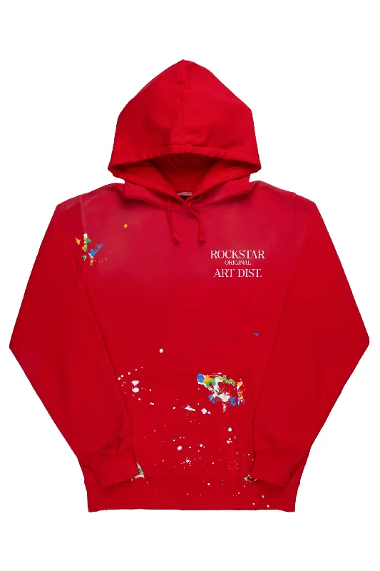 Classic Comfort Make It Rain Red Oversized Hoodie