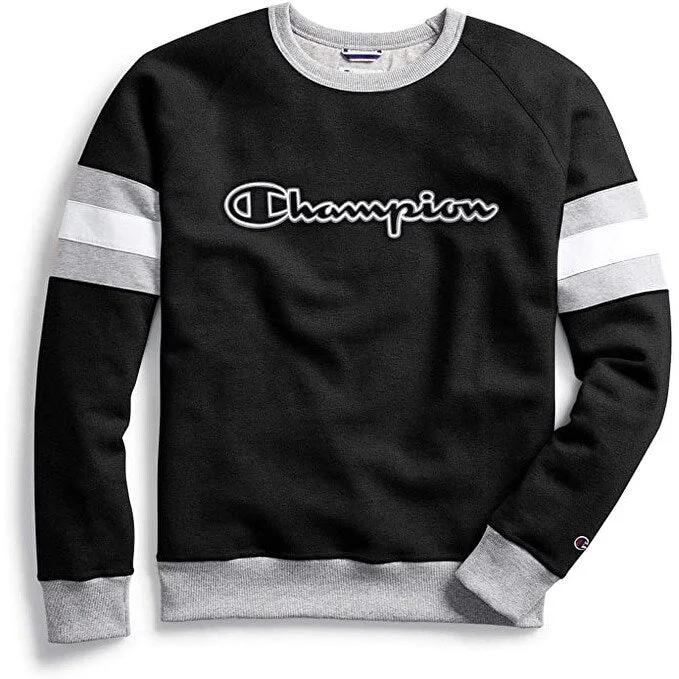 Stylish Ease Champion Men's Colorblocked Sweatshirt Black Size Extra Large - X-Large Stylish Ease Champion Men's Colorblocked Sweatshirt Black Size Extra Large - X-Large