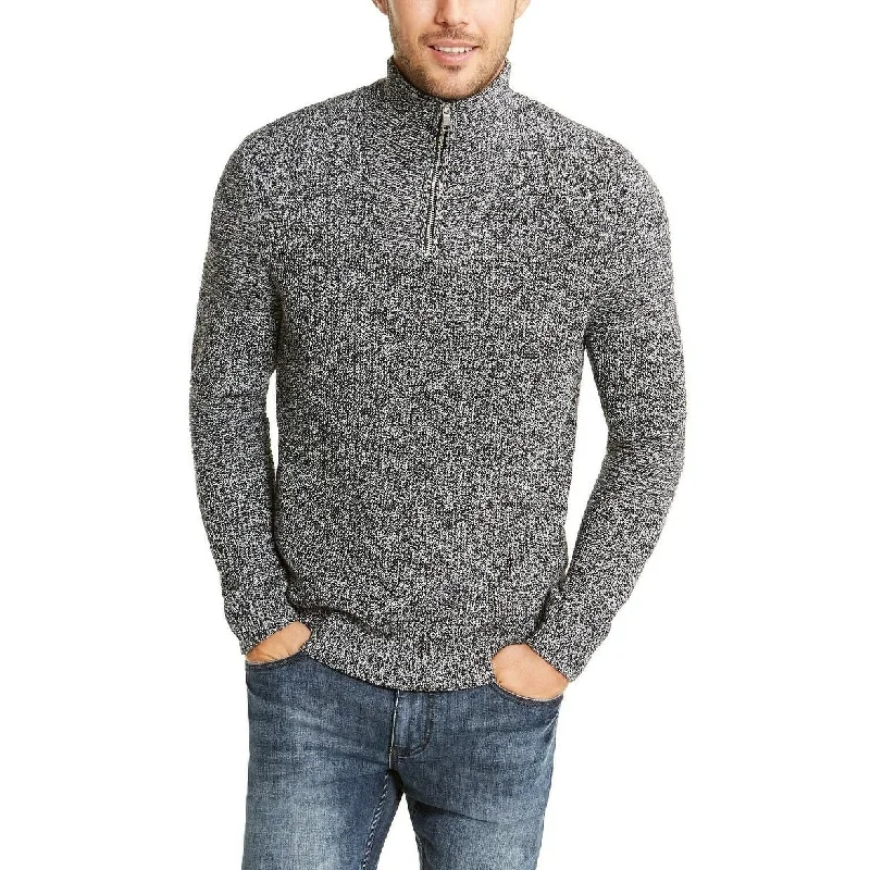 Elegant And Noble INC International Concepts Men's Quarter-Zip Sweater Gray Size XXX Large