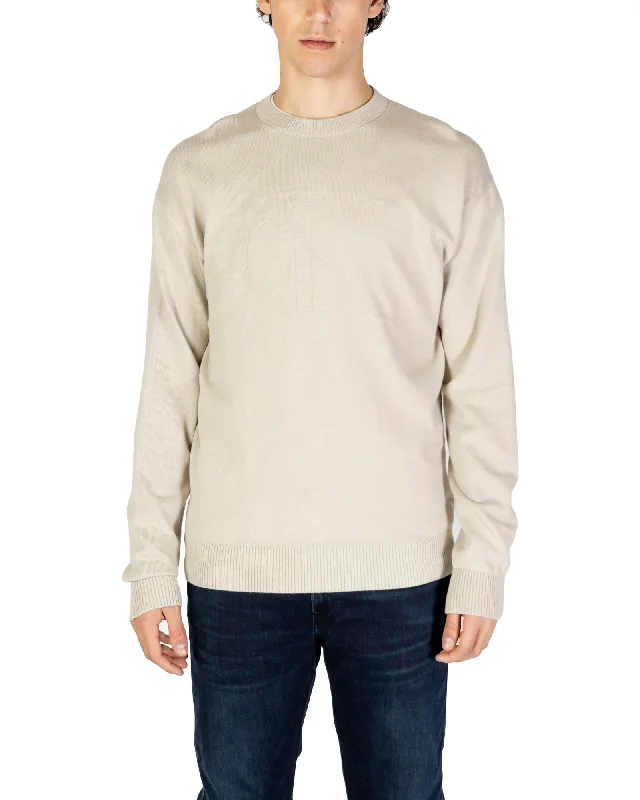 Exquisite Craftsmanship Calvin Klein Jeans Round Neck Long Sleeve Knitwear
