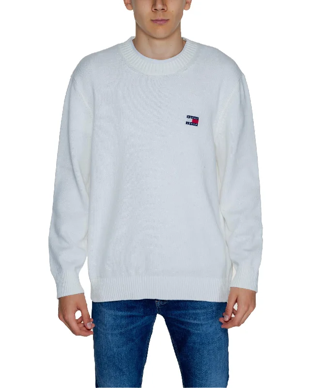 Editorial Design Tommy Hilfiger Jeans Tommy Hilfiger Men's Crew Neck Jumper White