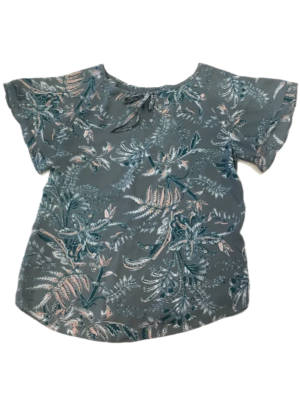 Fashionable Ease Top Short Sleeve By Loft In Multi-colored, Size: Sp