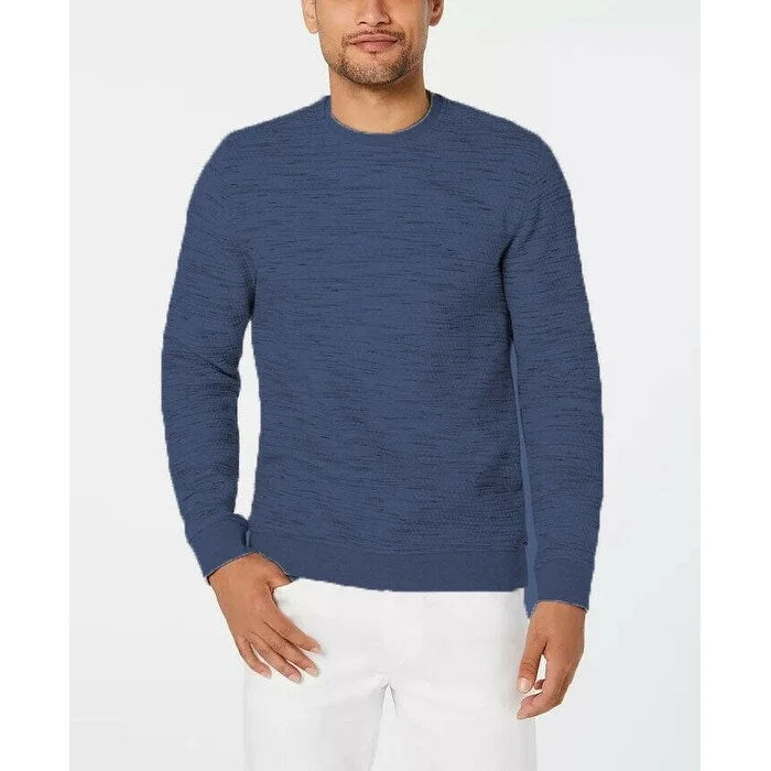 Soft Casuals Alfani Men's Heathered Sweatshirt Navy Size 3 Extra Large - XXX-Large