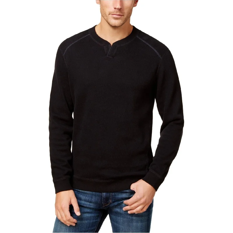 Comfortable And Cold-proof Tommy Bahama Men's Flip Side Classic-Fit Reversible Split-Neck Sweater Black Size Medium Comfortable And Cold-proof Tommy Bahama Men's Flip Side Classic-Fit Reversible Split-Neck Sweater Black Size Medium