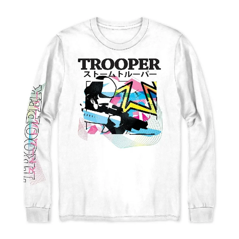 Cool Style Hybrid Men's Star Wars Trooper Graphic Sweatshirt White Size Medium
