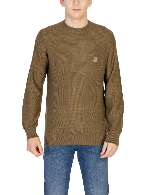 Creative Prints Boss  Hugo  Mens Knitwear Sweater Khaki