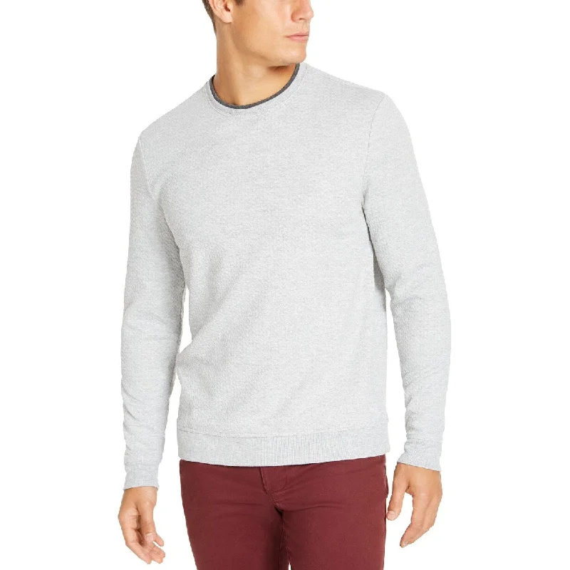 Fresh And Capable Tasso Elba Men's Crossover Sweater Gray Size XX-Large