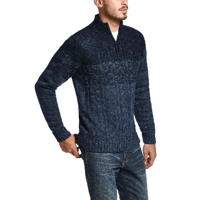 Weekend Comfort Weatherproof Vintage Men's Ombre Quarter-Zip Sweater Navy Size XXX-Large Weekend Comfort Weatherproof Vintage Men's Ombre Quarter-Zip Sweater Navy Size XXX-Large