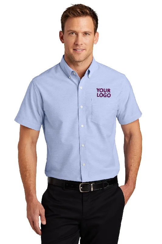 Playful Style Port Authority Short Sleeve SuperPro Custom Oxford Shirts, Oxford Blue Playful Style Port Authority Short Sleeve SuperPro Custom Oxford Shirts, Oxford Blue