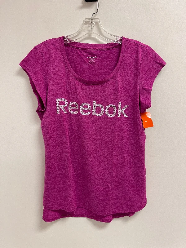 High-end Wear Athletic Top Short Sleeve By Reebok In Pink, Size: M