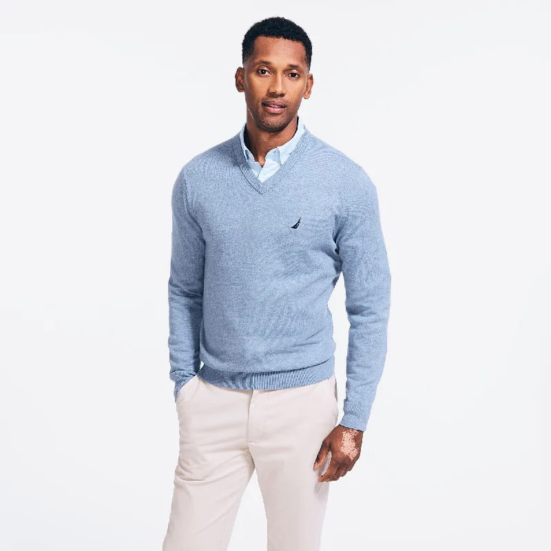 Versatile Comfort Wear Nautica Men's Lightweight Jersey V-Neck Sweater Blue Size 2 Extra Large - XX-Large Versatile Comfort Wear Nautica Men's Lightweight Jersey V-Neck Sweater Blue Size 2 Extra Large - XX-Large