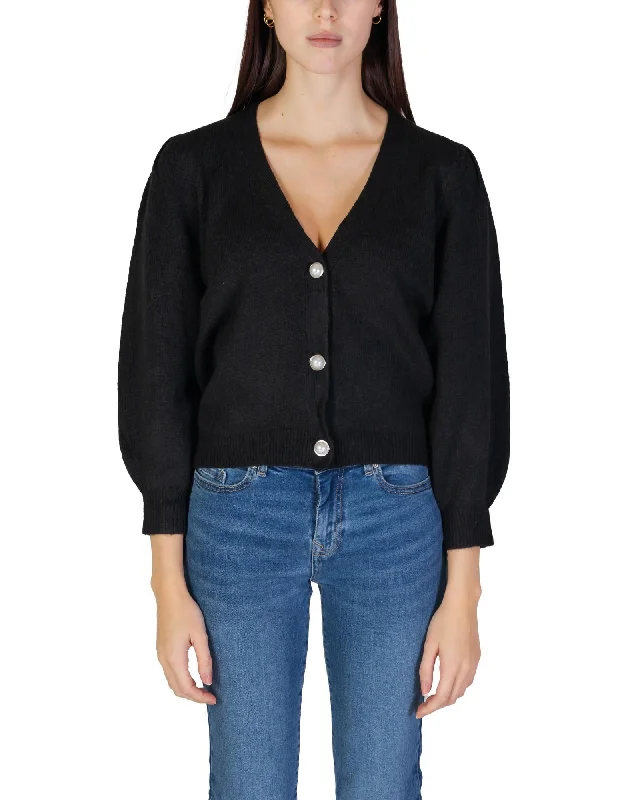 Bright Colors Jacqueline De Yong Low-Cut V-Neck Long Sleeve Cardigan