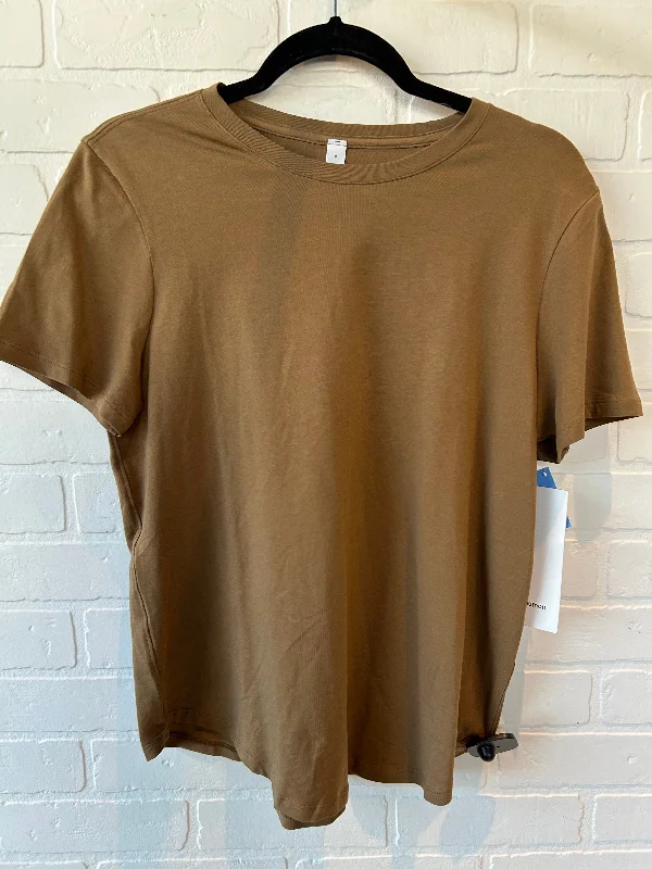 Soft Textures Athletic Top Short Sleeve By Lululemon In Brown, Size: M