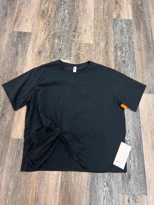 Minimal Comfort Athletic Top Short Sleeve By Lululemon In Black, Size: Xl
