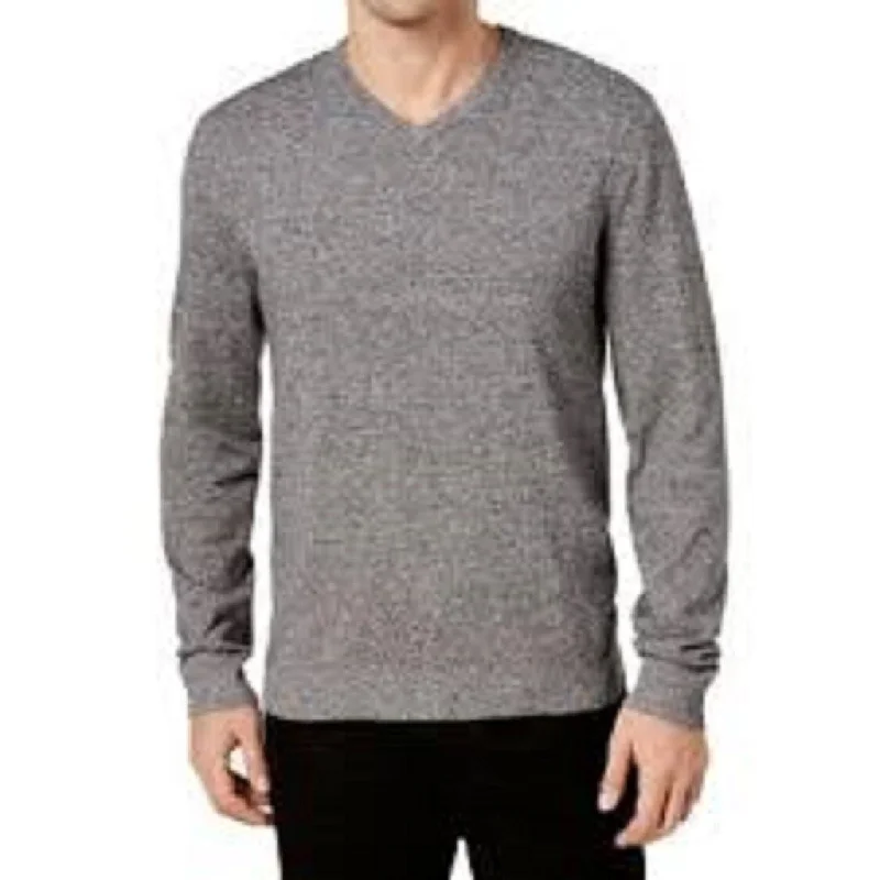 Soft Relaxation Wear Alfani Men's V-Neck Sweater Black Size Extra Large - X-Large