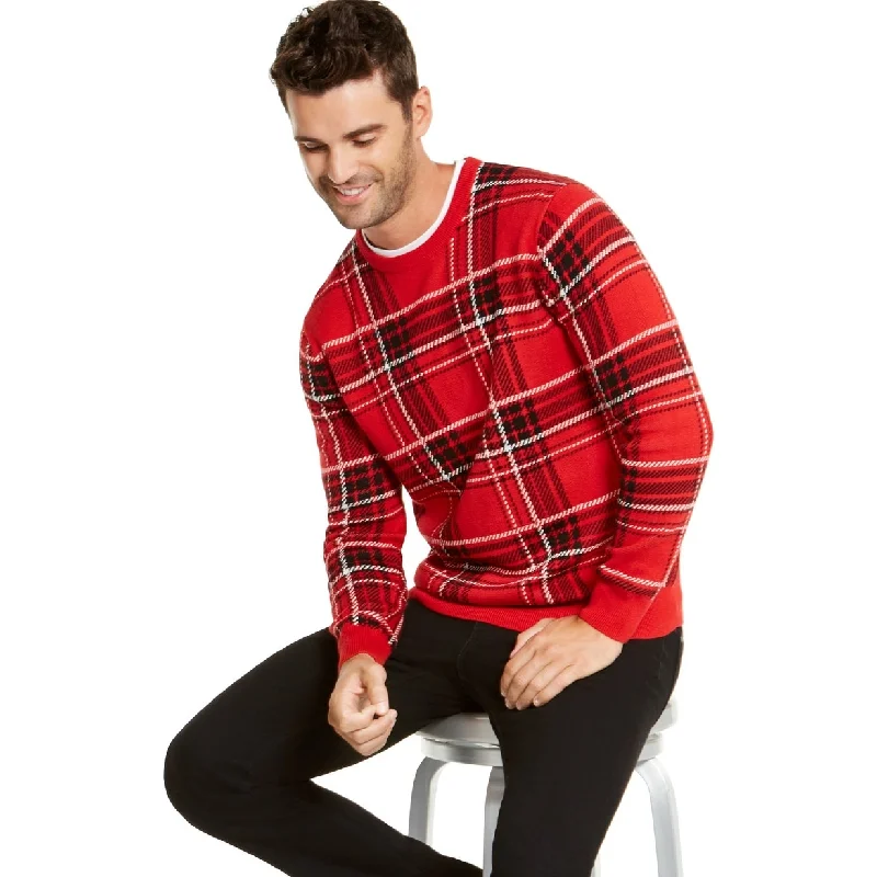 Cool Breeze At Night Charter Club Men's Plaid Family Family Sweater Red Size 2 Extra Large Cool Breeze At Night Charter Club Men's Plaid Family Family Sweater Red Size 2 Extra Large