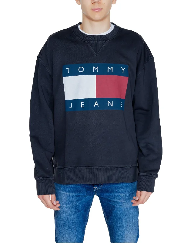 Body Design Tommy Hilfiger Jeans  Flag Crewneck Sweatshirt for Men - Navy