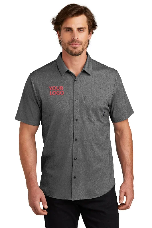 Breezy Comfort OGIO Extend Short Sleeve Custom Button Downs, Blacktop Heather