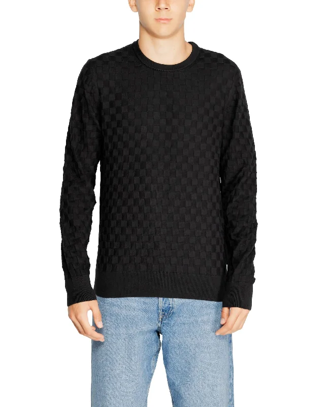 Cute Style Calvin Klein  Checkerboard Knit Sweater for Men