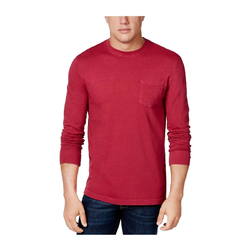 Versatile Itinerary Club Room Men's Long-Sleeve Garment Dyed Maraschino Size Large - Red